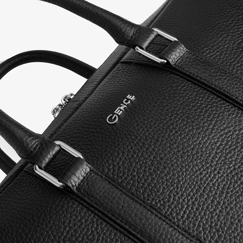 Cặp Laptop Túi Xách Doanh Nhân GENCE GCE27 Chất Liệu Da Bò Cao Cấp Màu Đen