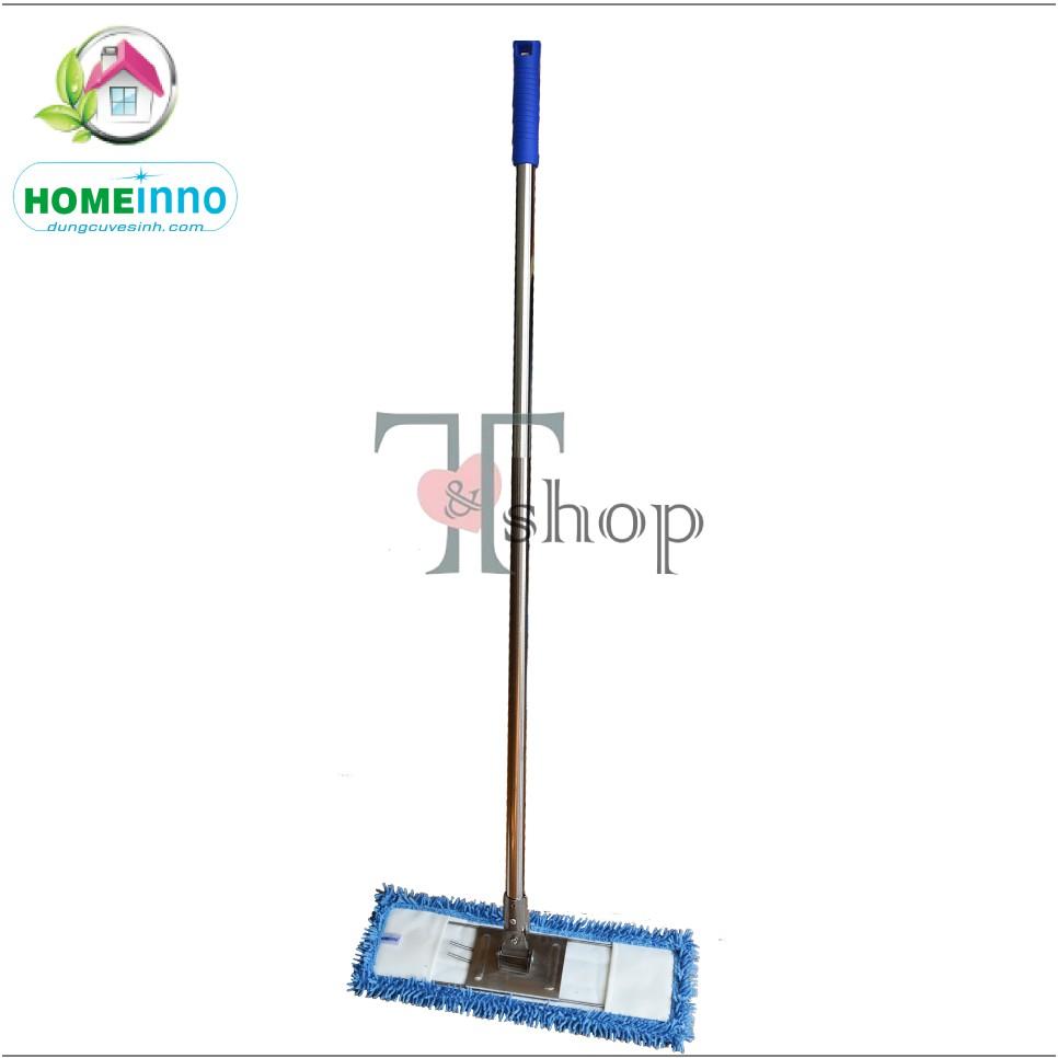 Cây Lau Nhà Inox Bẹ Tấm San Hô Bẻ 60cm Homeinno CÁN THẲNG Dài 150cm
