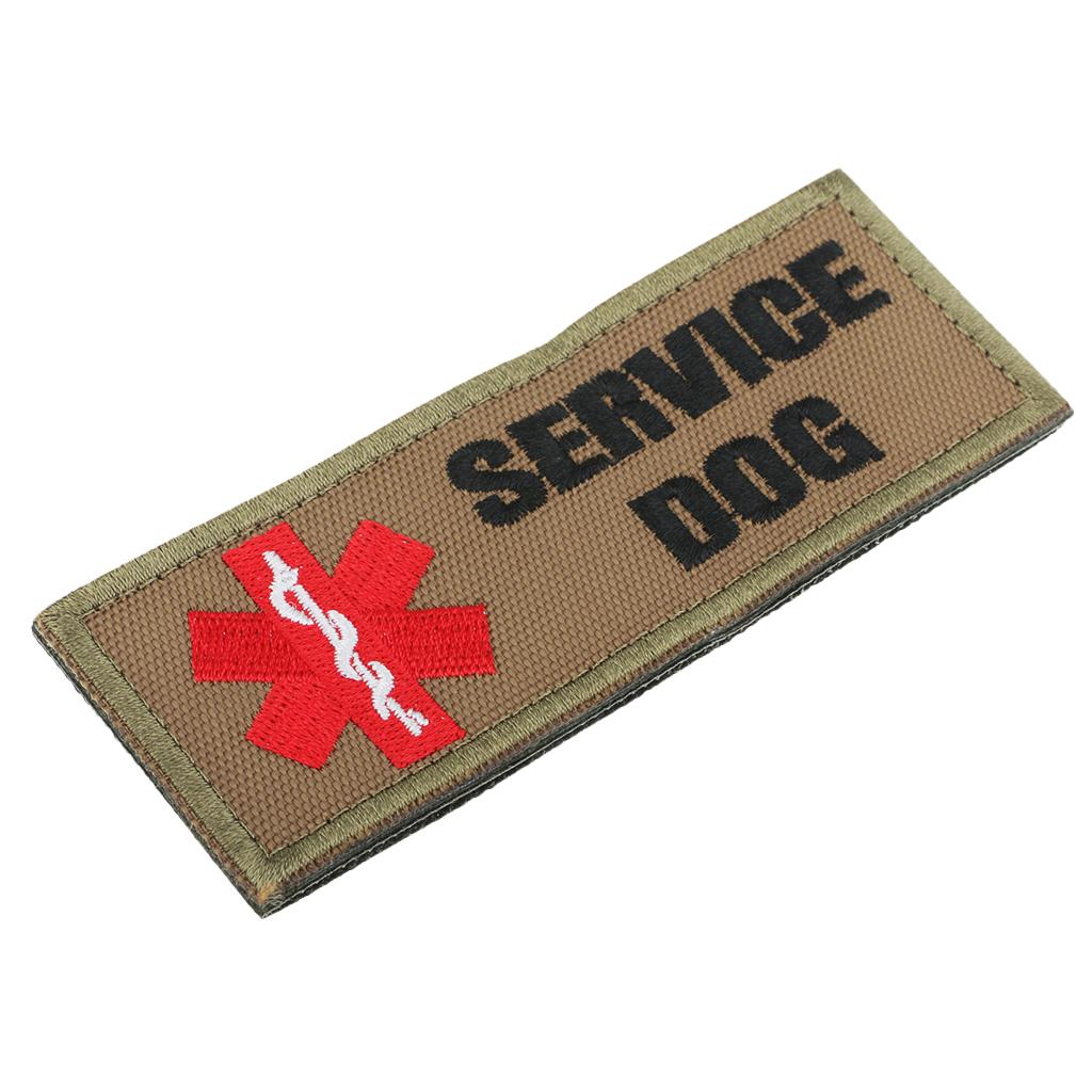 Novelty Service Dog Paramedic Star of Life Emblem Embroidered Fastener Hook Loop Patch