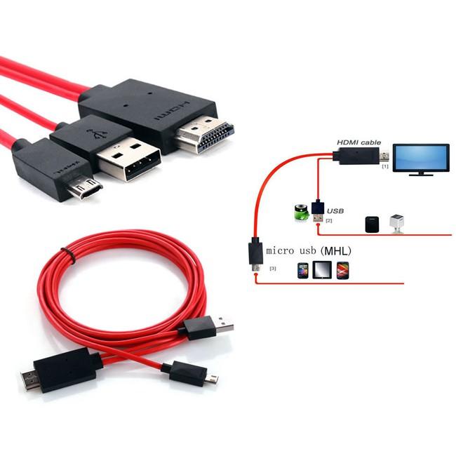 Cáp Chuyển Tín Hiệu Từ Cổng Micro Ra Hdmi MHL Full Hd