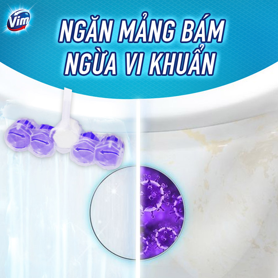 Combo 5 Bộ Viên tẩy bồn cầu Vim Power 5 Hương Lavender 275G (5x55G)