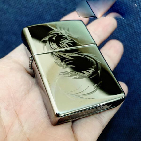 Bật Lửa ZIPPO CHROME 250 KHẮC RỒNG 65 – ZIPPO 250.R65