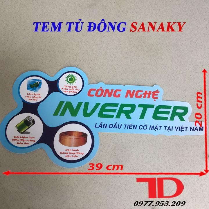 Tem tủ đông SANAKY loại lớn mẫu 1