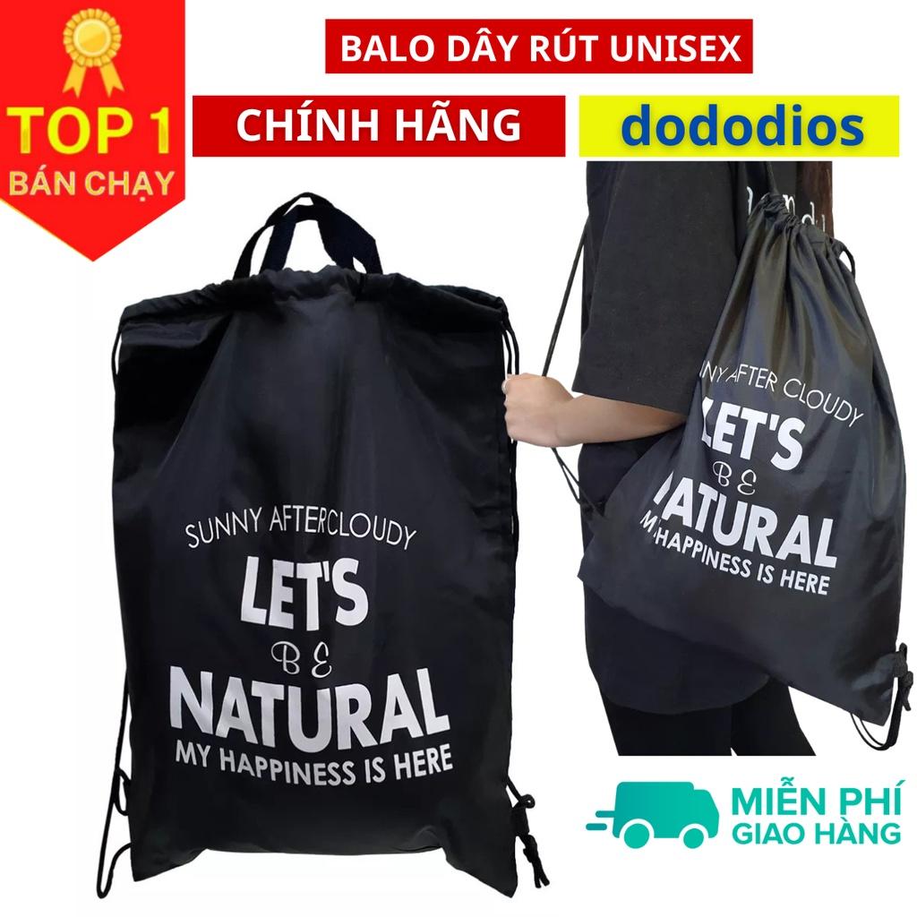 Balo dây rút unisex gấp gọn vải dù chống thấm nước - Chính hãng dododios