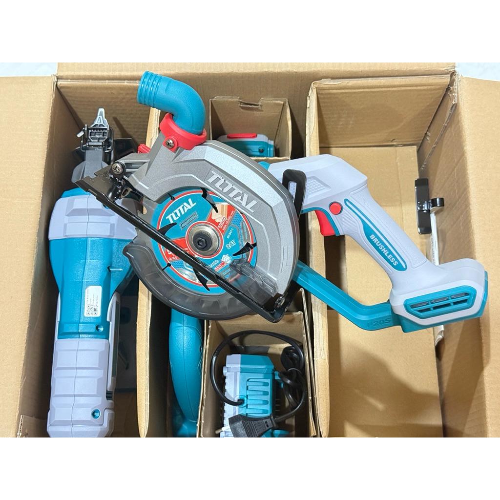 BỘ COMBO MÁY CƯA ĐĨA TRÒN KHÔNG CHỔI THAN TSLI1402 &amp; MÁY THỔI BỤI TABLI20028 &amp; MÁY BẮN ĐINH TBNLI5005 DÙNG PIN 20V TOSLI240683 TOTAL -HÀNG CHÍNH HÃNG
