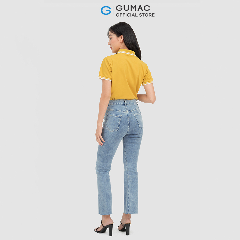 Quần jeans nữ GUMAC QJC07020 ống loe năng động trẻ trung