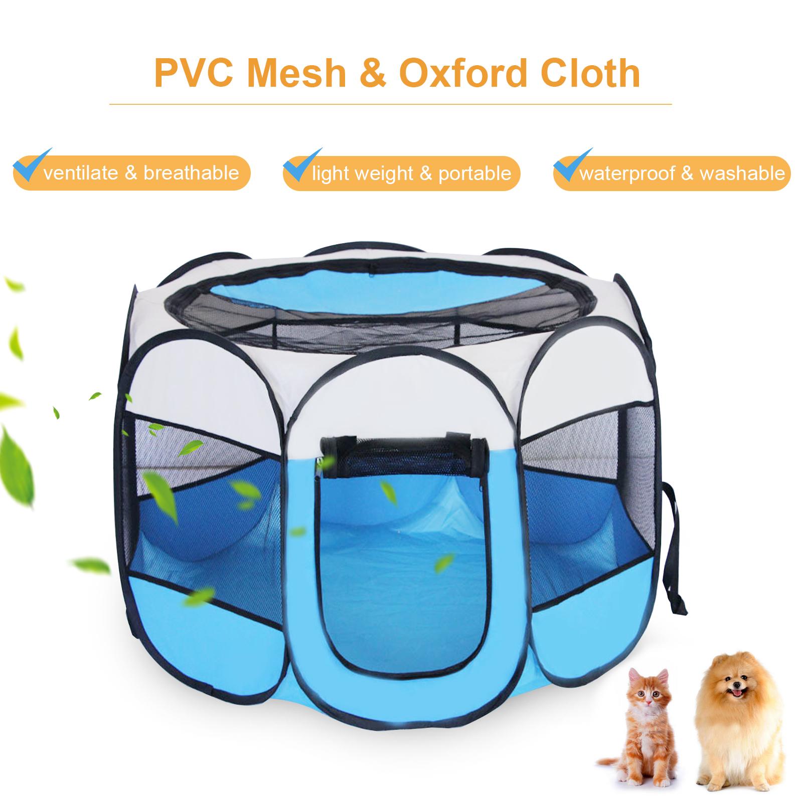 Cũi lưới chơi thú cưng di động cho chó mèo PVC có thể gập lại tháo rời ,chống thấm nước