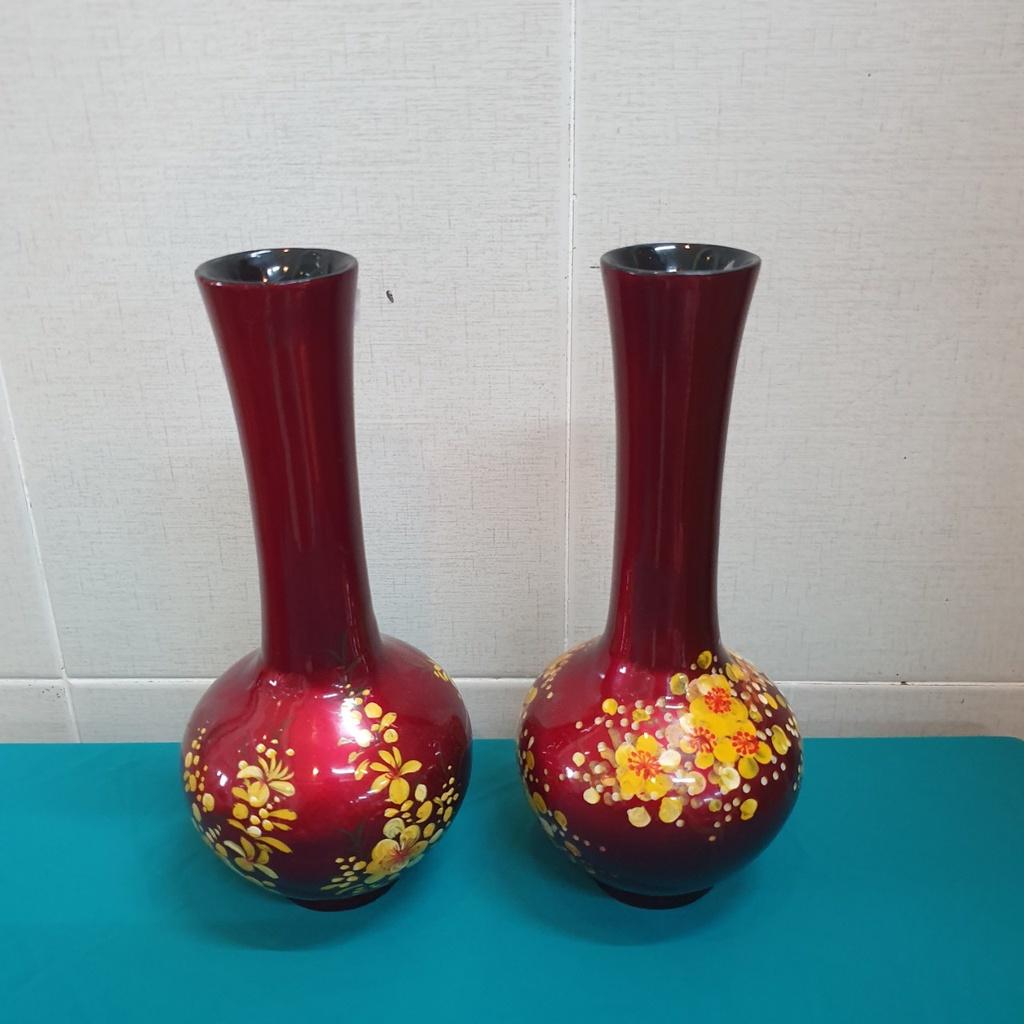 Bình Hoa Sơn Mài Cao Cấp Thanh Bình Lê size 24x11 cm cắm hoa, trang trí kệ, bàn làm việc, quà tặng ý nghĩa