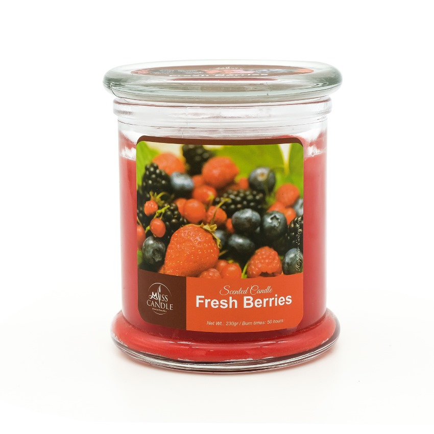 Hũ Nến Thơm Hương Dâu Tây Ftramart Miss Candle NQM3414 - Đỏ