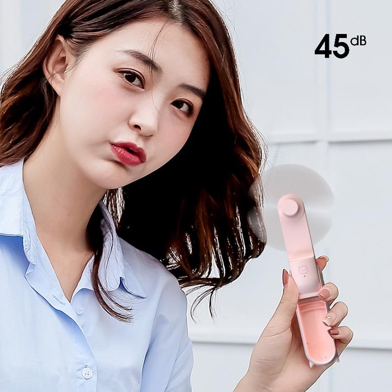 Quạt Mini Cầm Tay JIASHI Có Thể Sạc Lại Bằng Cổng USB Hàng nhập khẩu