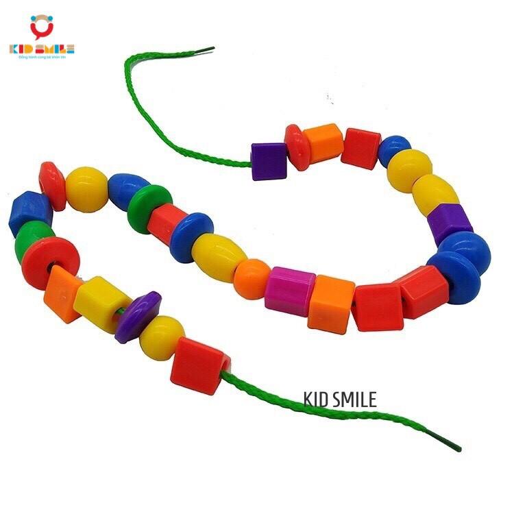 Đồ chơi trẻ em - Xâu 90 hạt ( kèm 3 dây xâu ) - DOZKIDZ