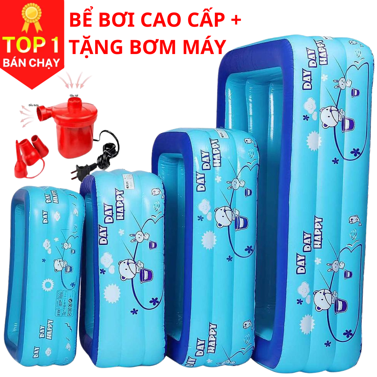 Bể bơi cho bé, hồ bơi trẻ em loại dày hình chữ nhật 1m2, 1m3, 1m5, 1m8, 2m1 | 2 tầng, 3 tầng, Bể Bơi Phao Bơi Trong Nhà 3 Tầng Cho Trẻ Em, Hồ Bơi Tắm Cho Bé Dày Dặn, Bể bơi cho bé, Hồ bơi trẻ em - dododios