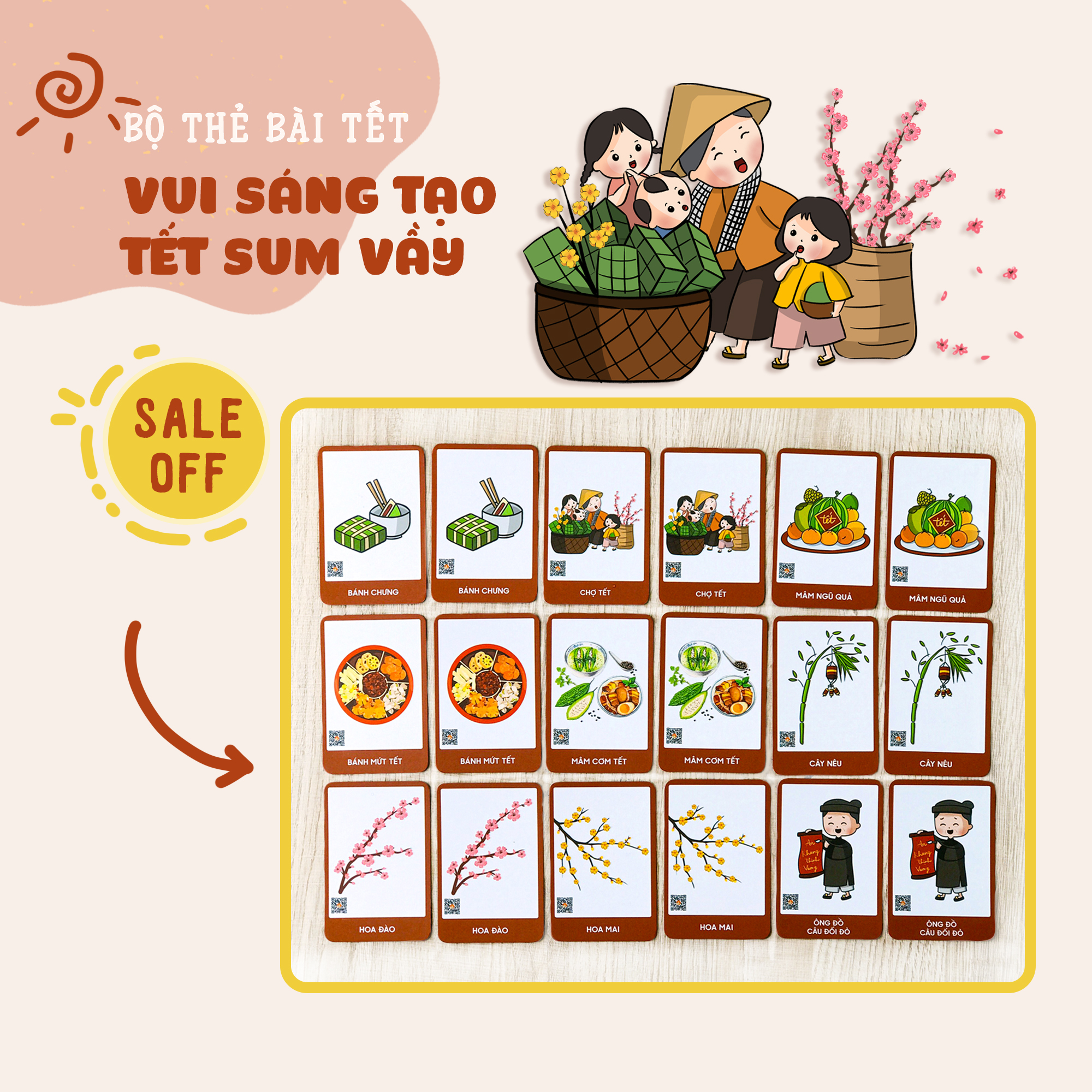 BOX SET TẾT DIY &quot;VUI SÁNG TẠO, TẾT SUM VẦY&quot; – HỘP QUÀ TẾT CHO BÉ