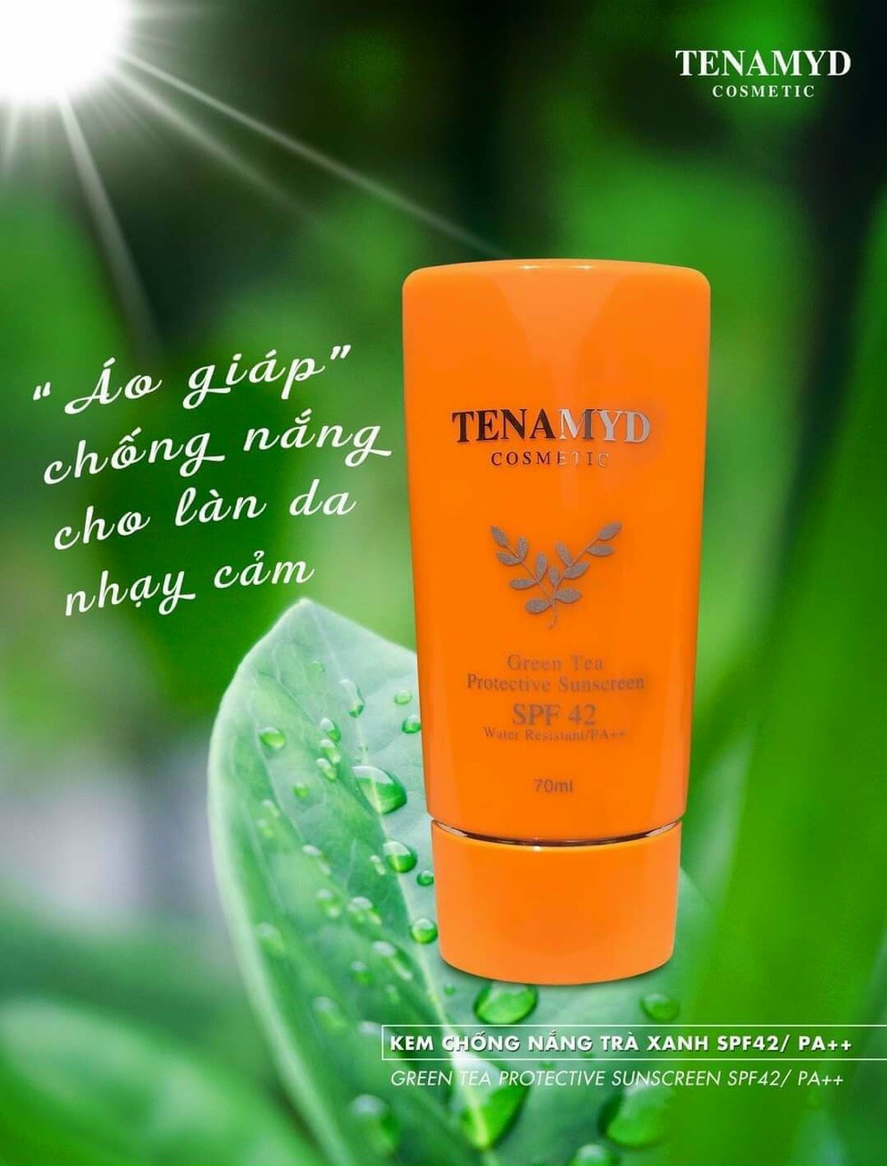 Kem chống nắng Trà xanh Green Tea Protective Suncream SPF42/PA++ 70ml