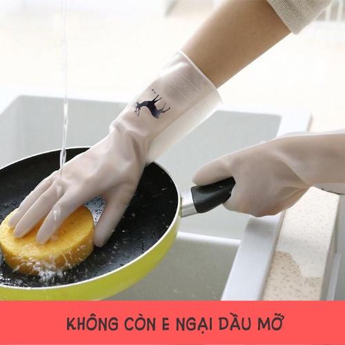 Găng Tay Hươu Siêu Dai - Bảo vệ đôi tay khỏi các công việc Rửa Chén, Giặt Giũ, Vệ Sinh Nhà Cửa.