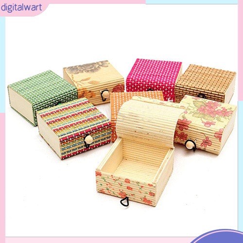 Hộp đựng trang sức bằng gỗ và tre độc đáo cho gia đình - giao hình và màu ngẫu nhiên