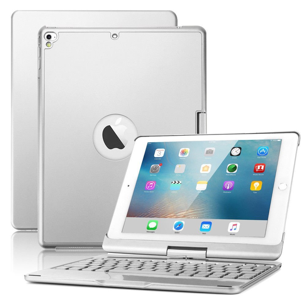 Bàn phím cho ipad Air 1/ Ipad Air 2/ Ipad Pro 9.7/ Ipad 2017/ Ipad 2018 màn hình 9.7 inch - Xoay 360 độ, 7 màu đèn cho bàn phím, bàn phím nhạy - Hàng nhập khẩu Hàng nhập khẩu PKCB