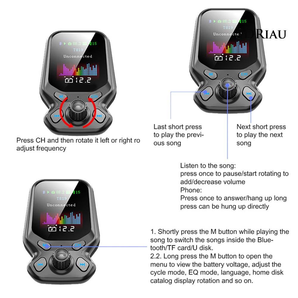Máy Nghe Nhạc Mp3 Trên Xe Hơi Qcdz Có Cổng Sạc Usb