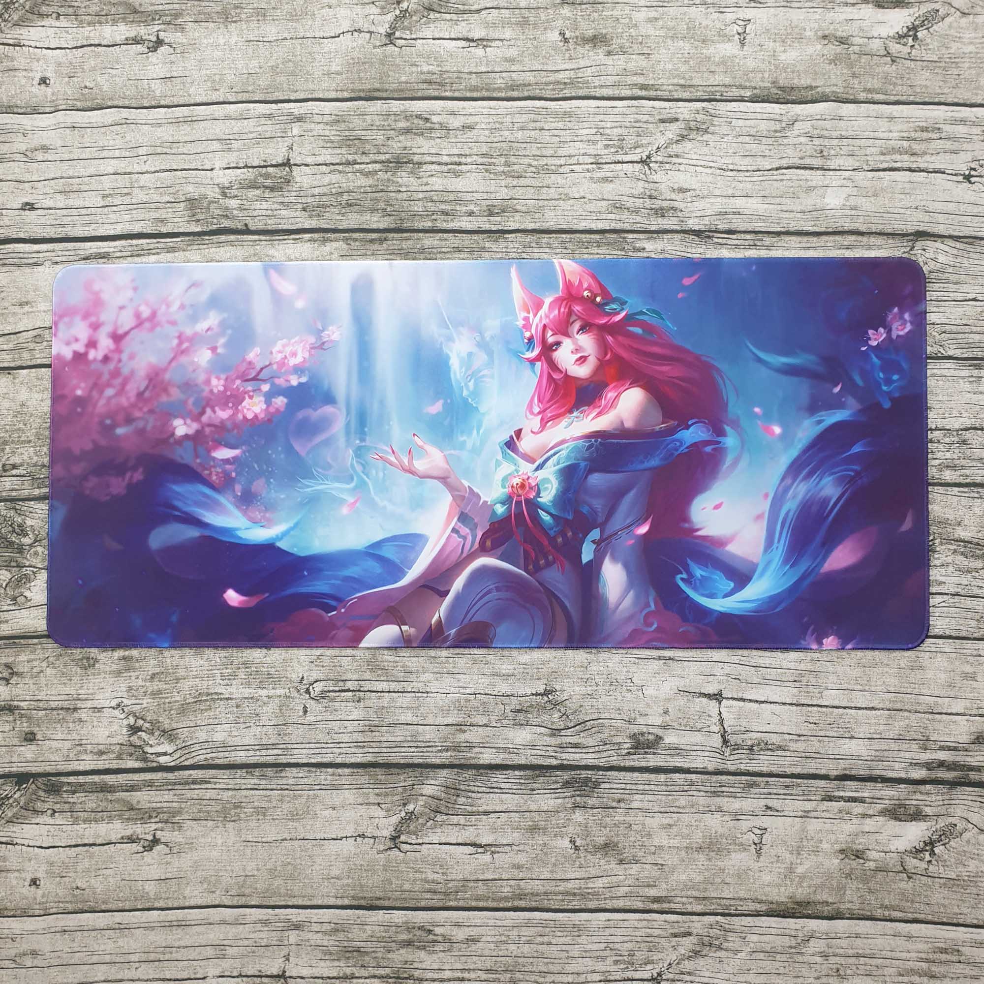 Lót chuột Liên Minh Huyền Thoại Ahri Thiên Hồ - Spirit Blossom Ahri bigsize  90x40cm