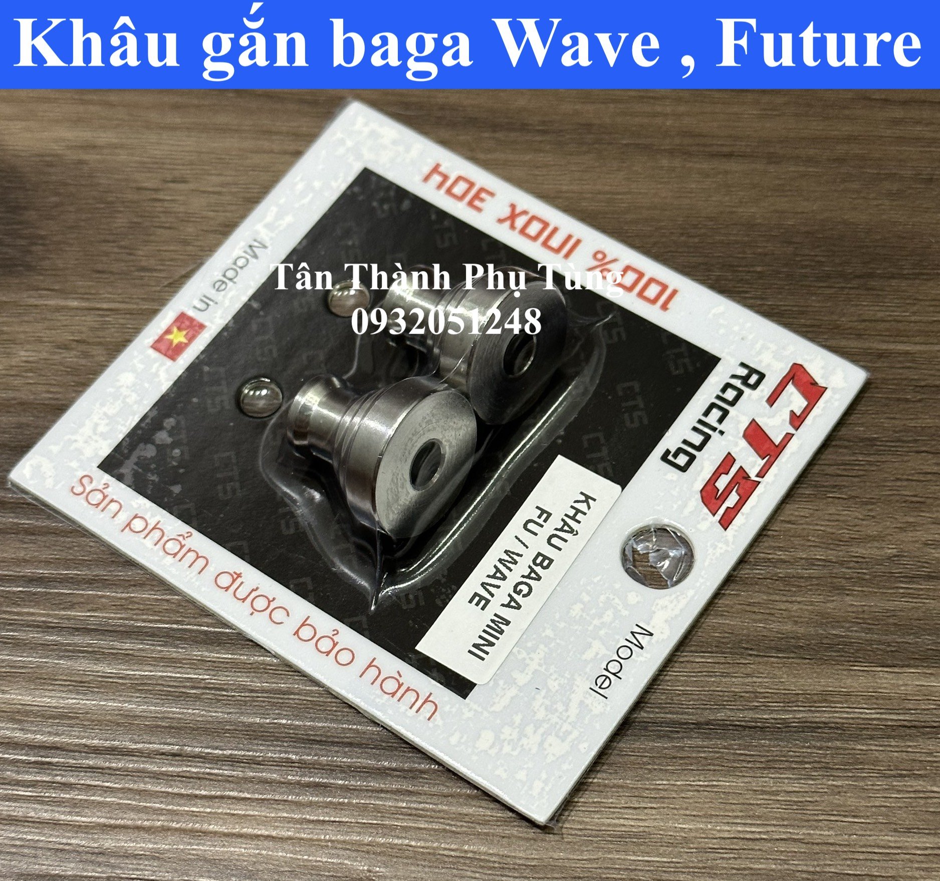 Khâu gắn baga dành cho Wave, Future 2 bên Inox 304 CTS