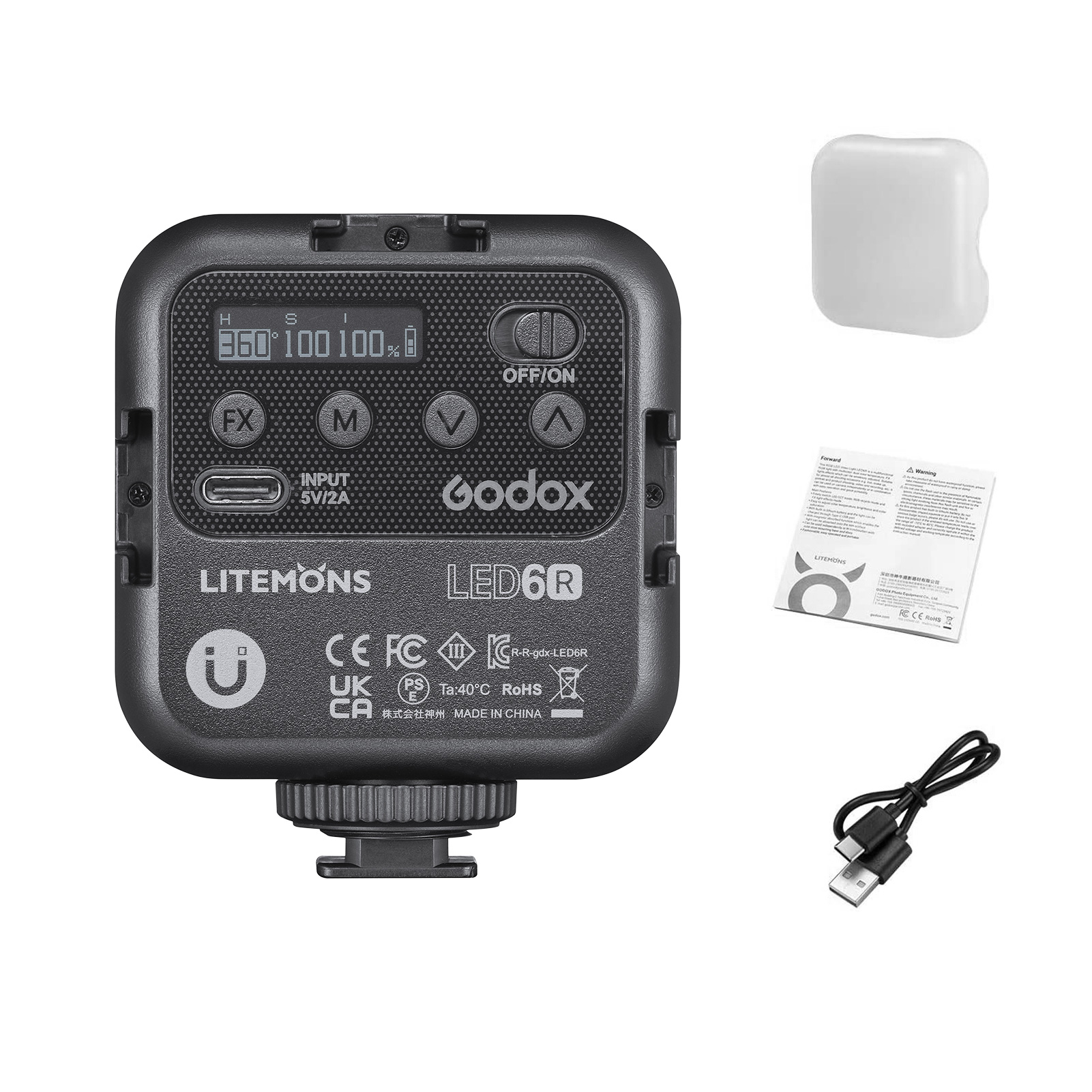 Đèn Godox LITEMONS LED6R RGB LED có thể thay đổi 13 hiệu ứng ánh sáng
