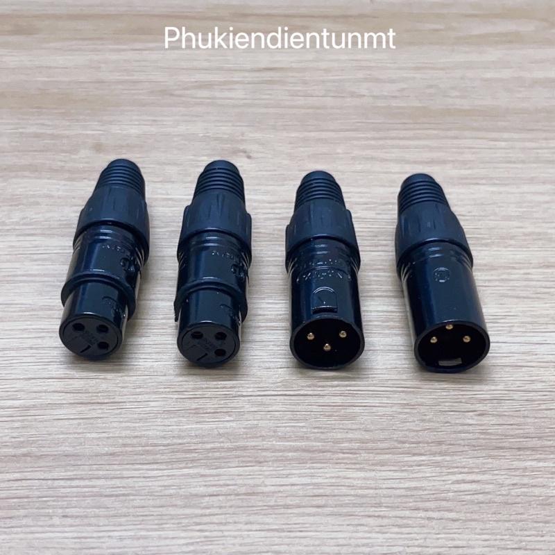 Rắc canon , XLR hàn dây đen đẹp