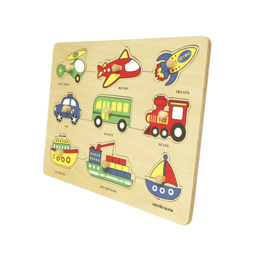 Đồ chơi gỗ Winwintoys - Bộ học 3 phương tiện giao thông 66302