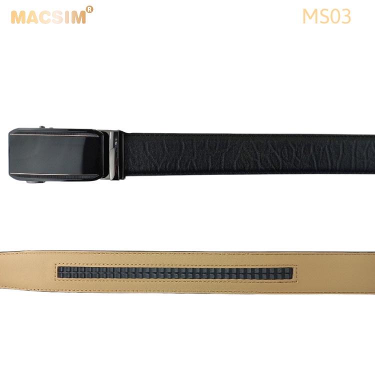 Thắt lưng nam -Dây nịt nam da thật cao cấp nhãn hiệu Macsim MS03