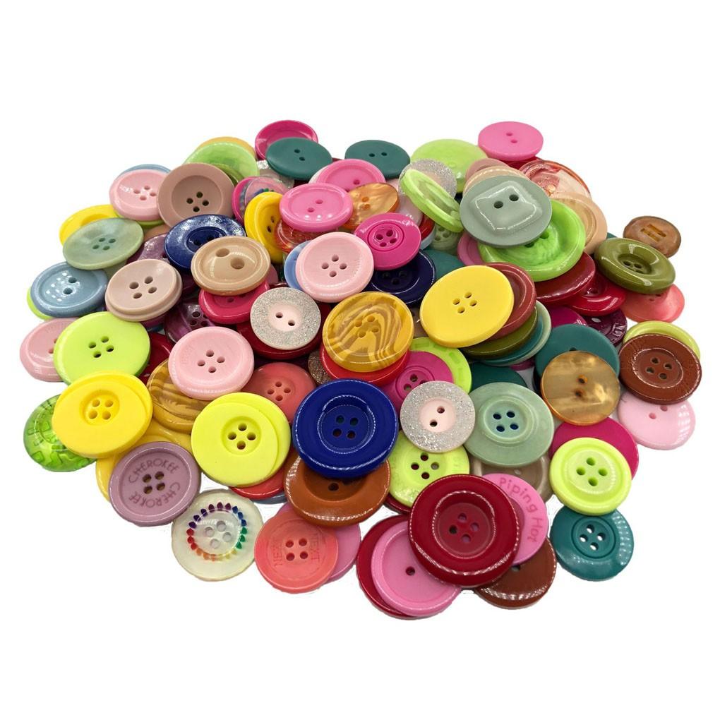 Set 660 Nút Nhựa Nhiều Màu Làm Đồ Thủ Công Cho Bé
