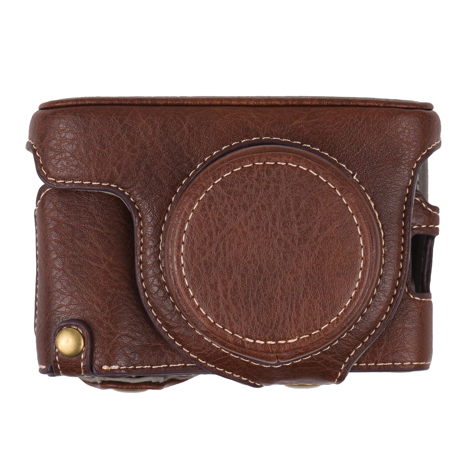 Portable Camera Case Synthetic Leather Camera Carry Bag with Shoulder Strap Replacement for Fujifilm X100V/ X100F Camera
