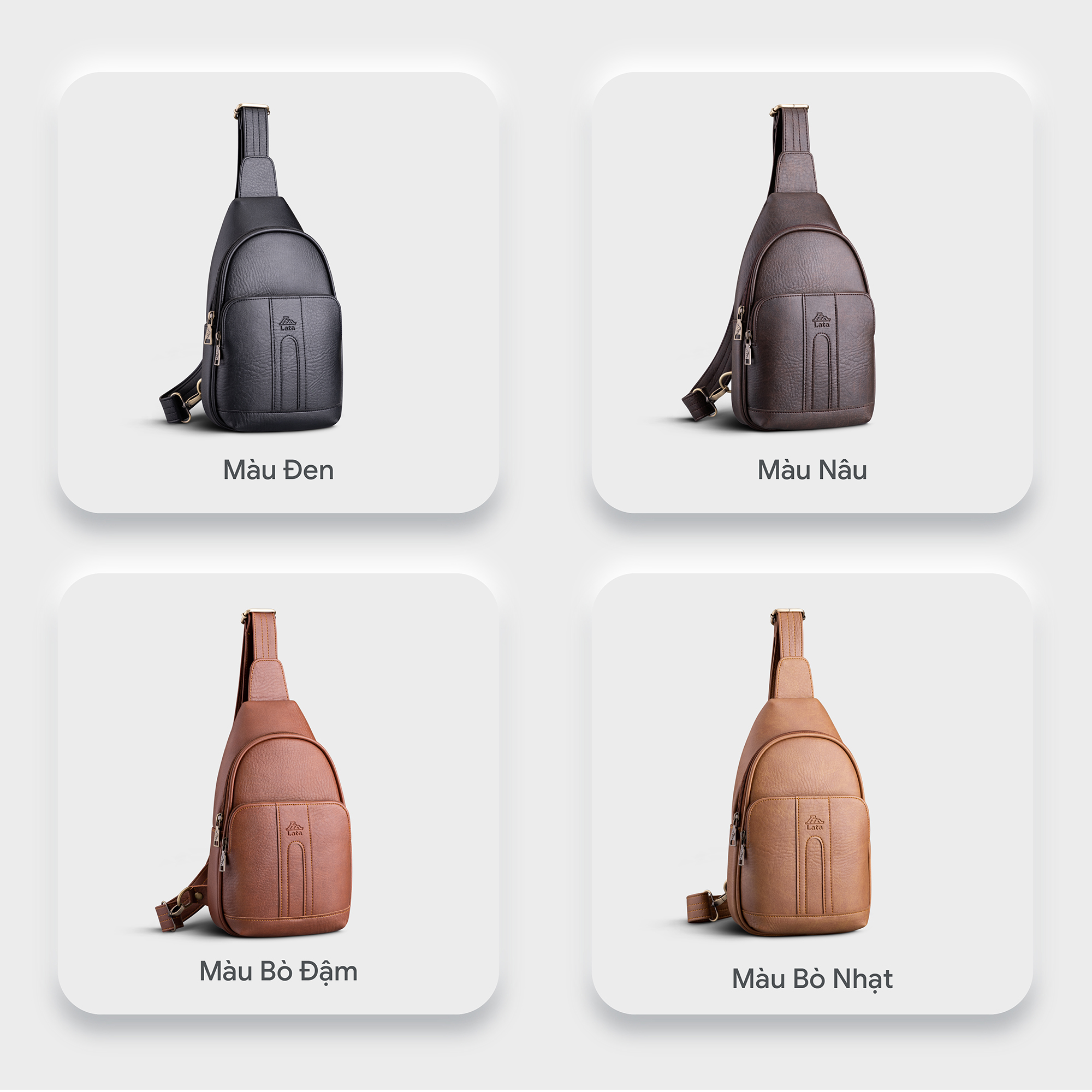 Balo Lata ( Thời trang nam cá tính cở nhỏ - Balo đeo chéo da BALC29 )