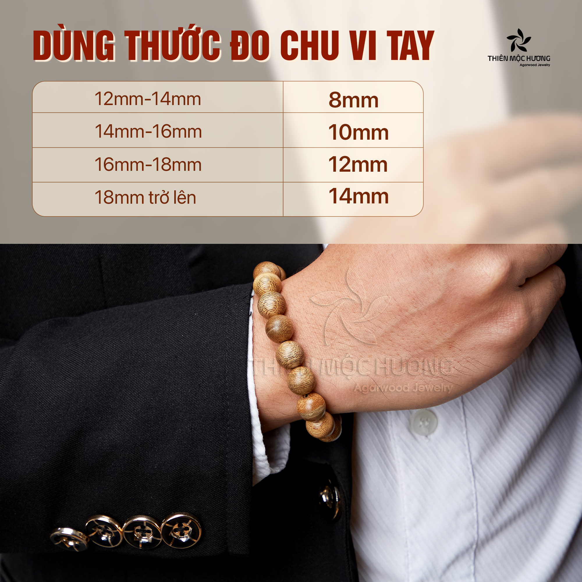 Vòng Tay Trầm Hương Cỏ 4 Lá May Mắn - Thiên Mộc Hương 