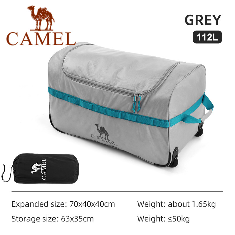 Túi đựng đồ du lịch CAMEL Nam Nữ Cắm Trại Ngoài Trời Chống Thấm Nước Có Thể Gập Lại Dung Tích Lớn Túi Hành Lý Túi Du Lịch Tiện Lợi