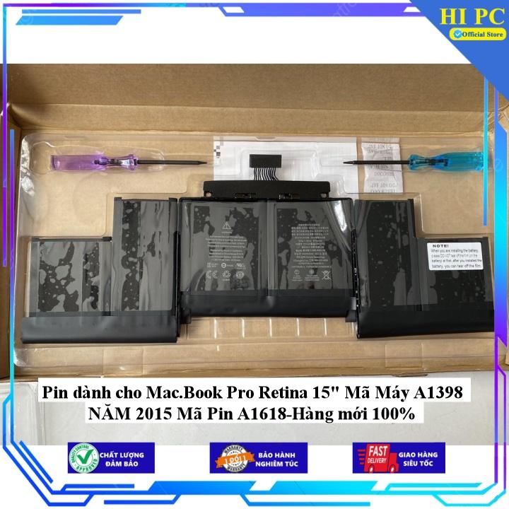 Pin dành cho Mac.Book Pro Retina 15" Mã Máy A1398 NĂM 2015 Mã Pin A1618 - Hàng Nhập Khẩu