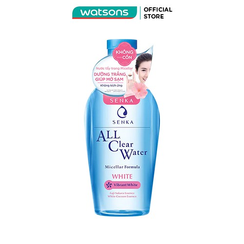 Nước Tẩy Trang Senka Micellar Dưỡng Trắng All Clear Water Micellar Formual Bright 230ml