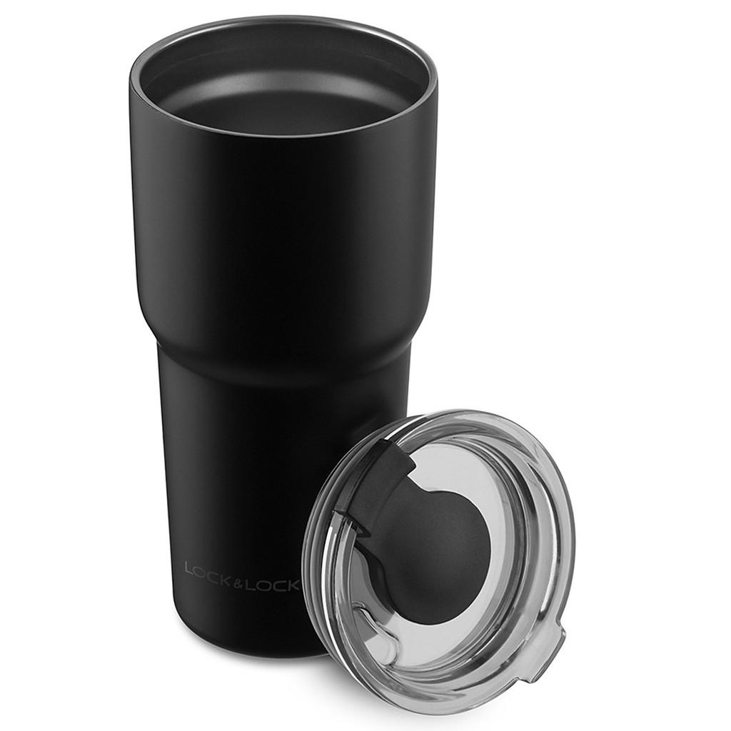 Ly giữ nhiệt Lock&Lock bằng thép không gỉ Swing Tumbler LHC4179BLK 350ml - Hàng chính hãng, miệng ly rộng - Hapos