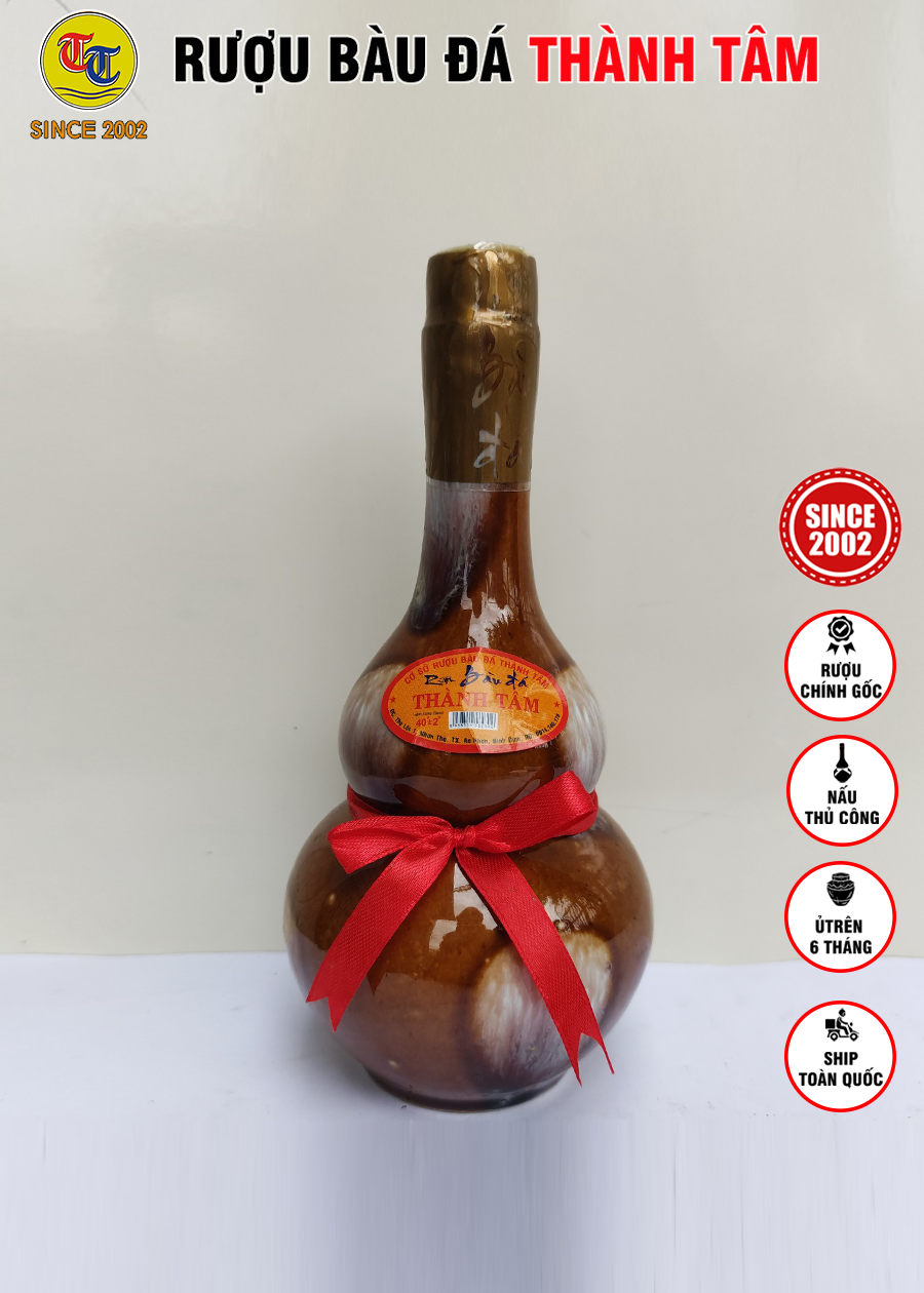 Đặc Sản Bình Định - Rượu Bàu Đá Thành Tâm Hồ Lô 350ml - OCOP 3 Sao
