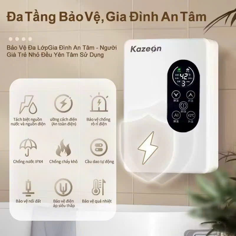 Mua Máy Nước Nóng Thông Minh Tích Hợp Vòi Sen, An Toàn Cho Gia Đình, Loại Xịn