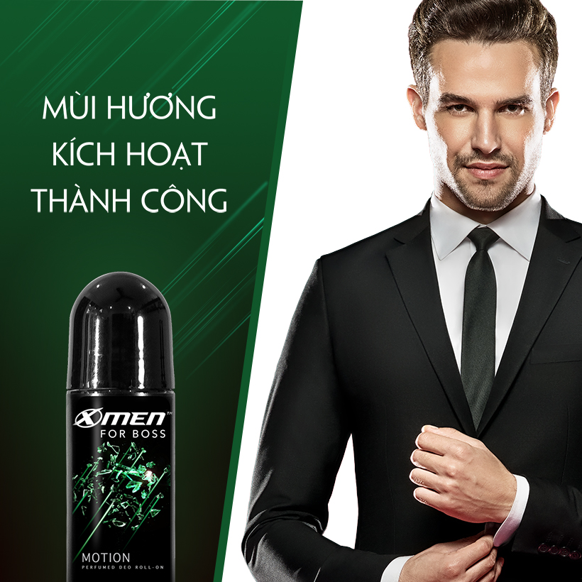 Lăn khử mùi X-Men For Boss Motion - Mùi hương năng động phóng khoáng 50ml