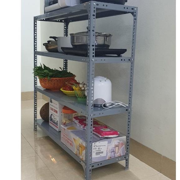 KỆ SẮT V LỖ 4 TẦNG RỘNG 30CM X DÀI 80CM X CAO 120CM,KỆ SẮT V LỖ ĐA NĂNG,LẮP GHÉP DỄ DÀNG