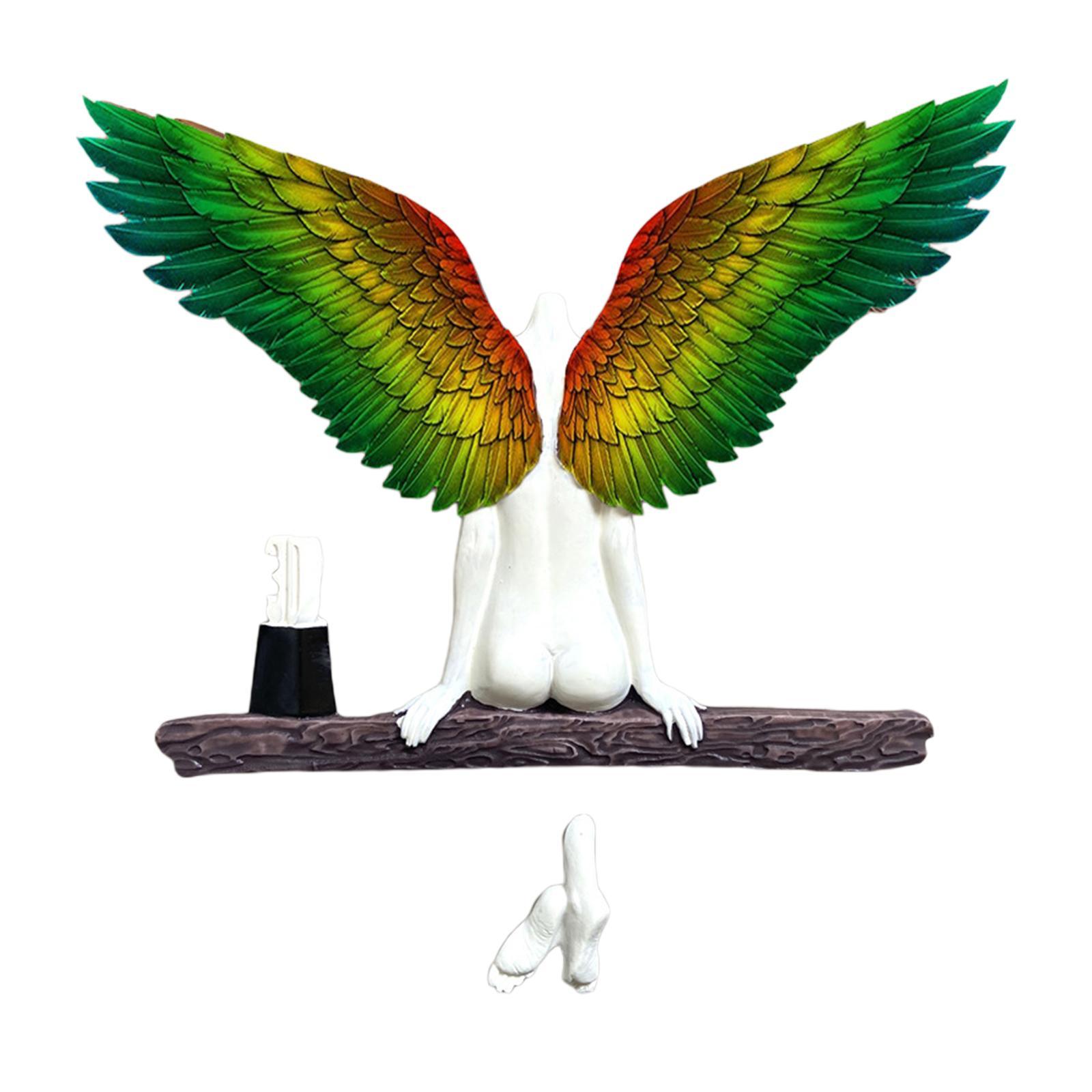 Resin Angel Wings Statues Art Wall Decor Figurines Decor