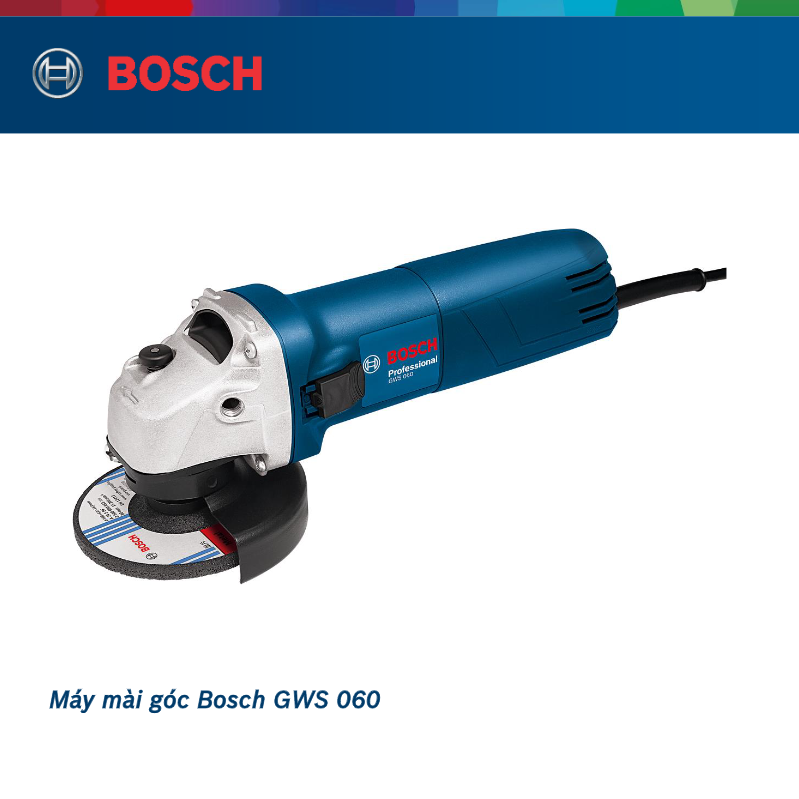 Combo Máy mài góc Bosch GWS 060 và Đĩa cắt kim cương 105x20/16mm gạch