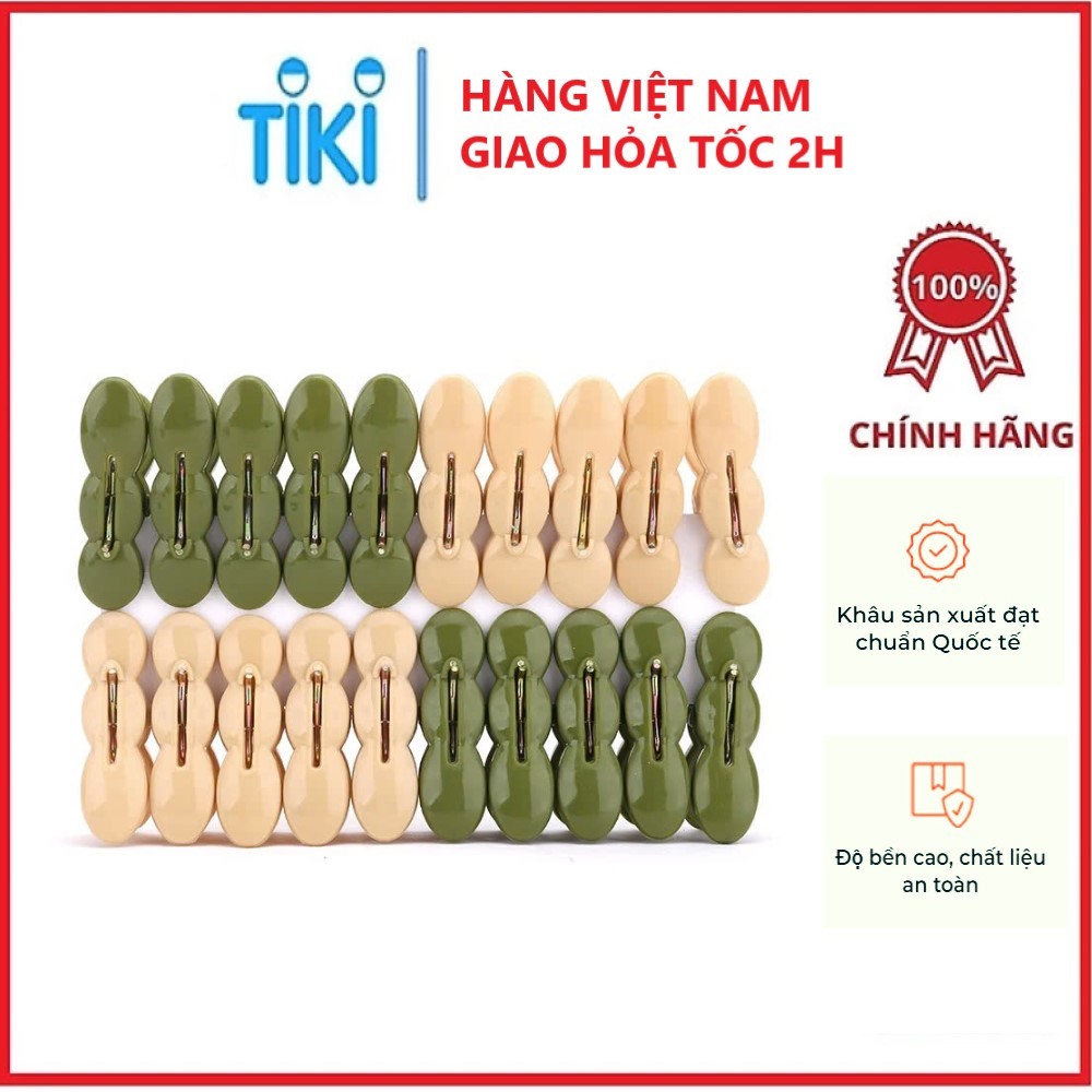 Combo 40 kẹp quần áo củ lạc Việt Nhật phơi đồ tiện ích - Hàng chính hãng