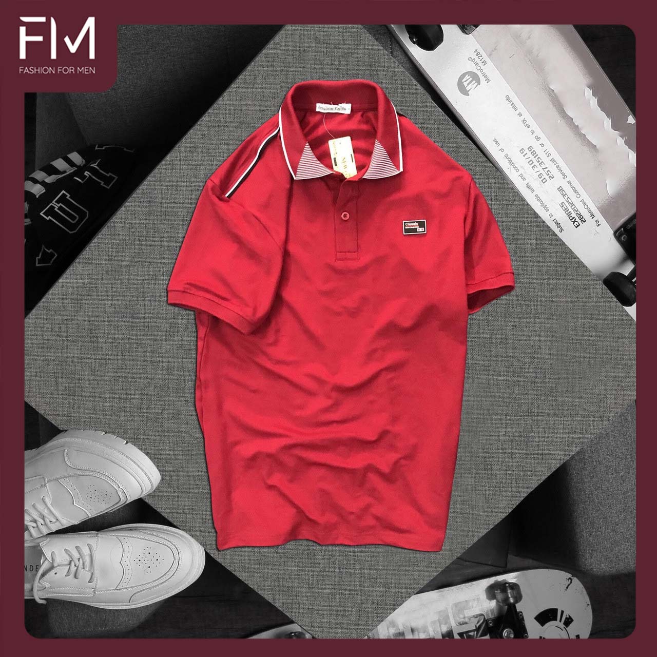 Áo Polo nam cổ bẻ ngắn tay, chất liệu vải cá sấu cotton cao cấp, trẻ trung, năng động – FORMEN SHOP – FMPS109