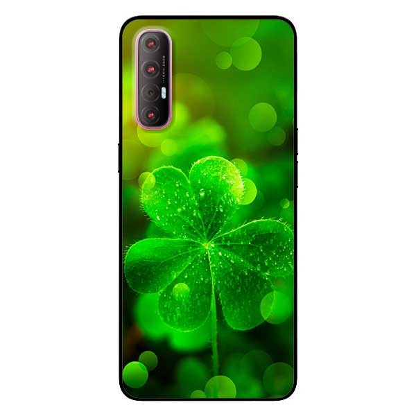 Ốp lưng dành cho Oppo Reno 3 Pro mẫu Cỏ 4 Lá May Mắn