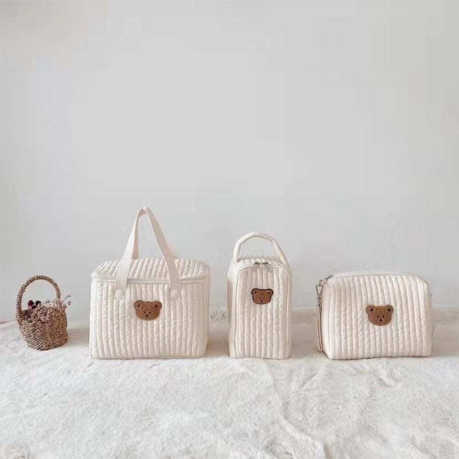 Túi Kéo Khóa Kèm Móc Treo Xe Đẩy Treo Cũi Cho Bé , Túi Đựng Bình Sữa Đa Năng Hãng Dot To Dot Xuất dư Có Móc Treo TXD