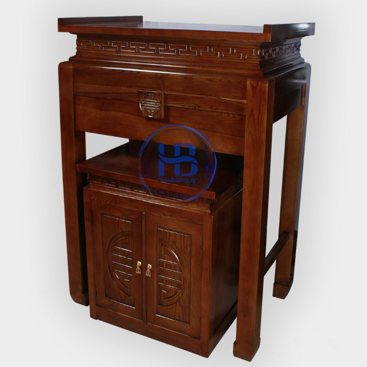 Bộ Án gian thờ và bàn con cúng cơm gỗ muồng mẫu mới ,Bàn thờ gia tiên