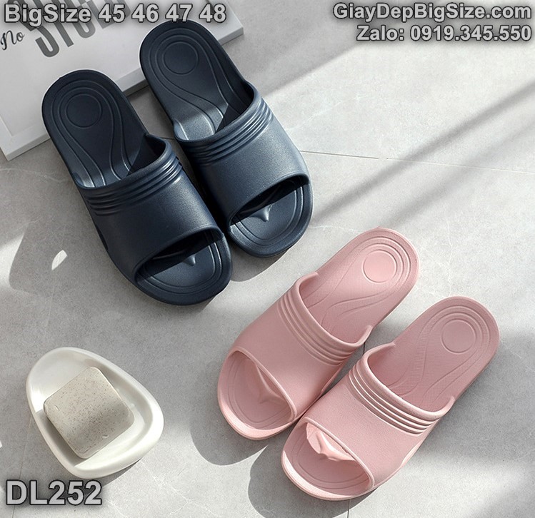 Dép lê đúc nguyên khối, dép quai ngang cỡ lớn 45 46 47 48 cho nam cao to chân ú bè. Big size slippers for wide feet