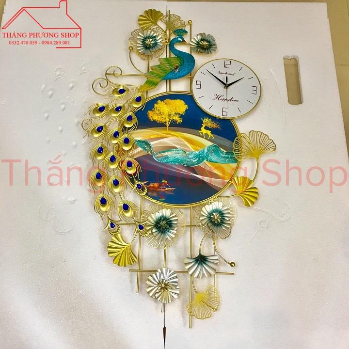 Đồng Hồ Treo Tường, Đồng Hồ Trang Trí Bản Nhạc Chim Công TP-087-1