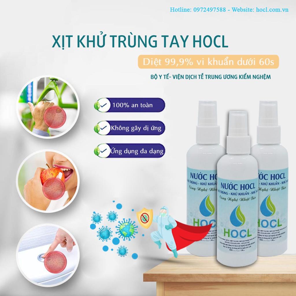 Chai xịt khử trùng sát khuẩn HOCL 100ml